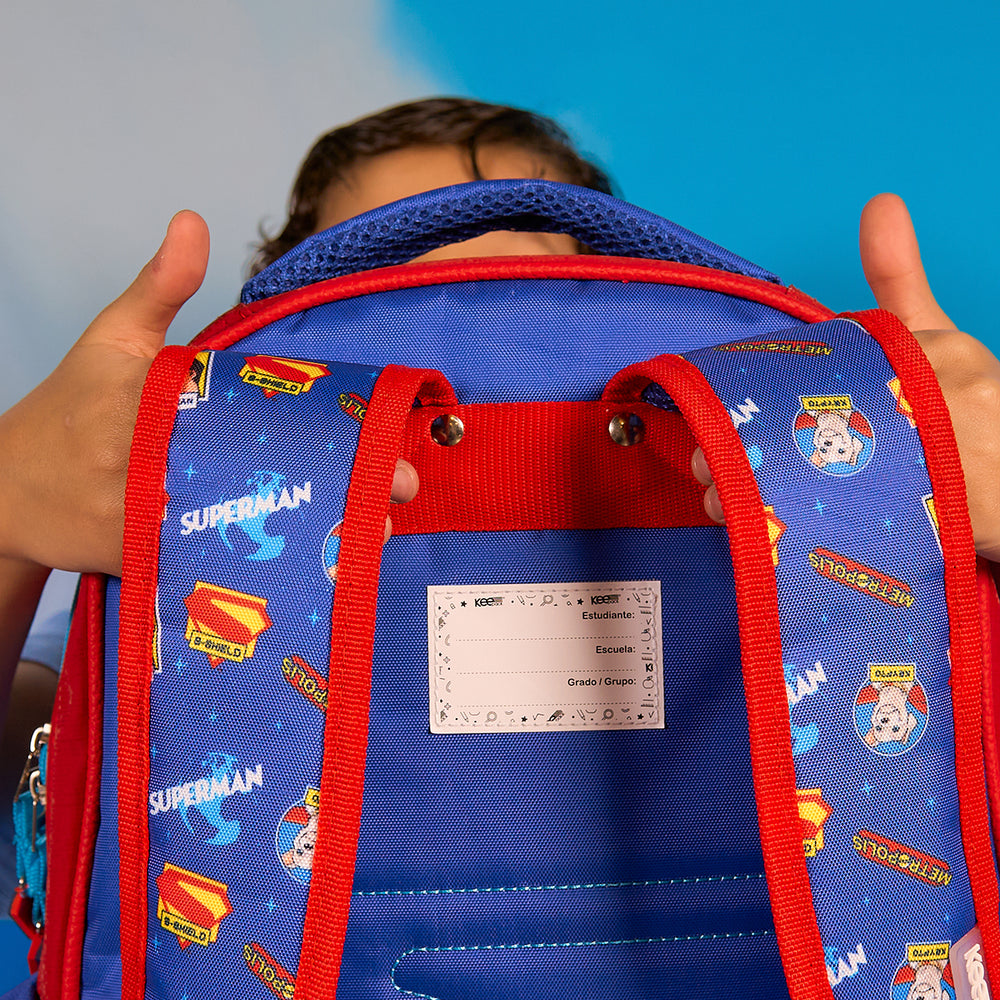 Set Mochila, Lonchera y Estuchera Escolar Superman Hero Armor