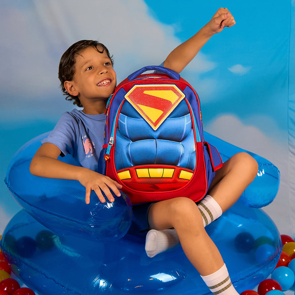 Set Mochila, Lonchera y Estuchera Escolar Superman Hero Armor